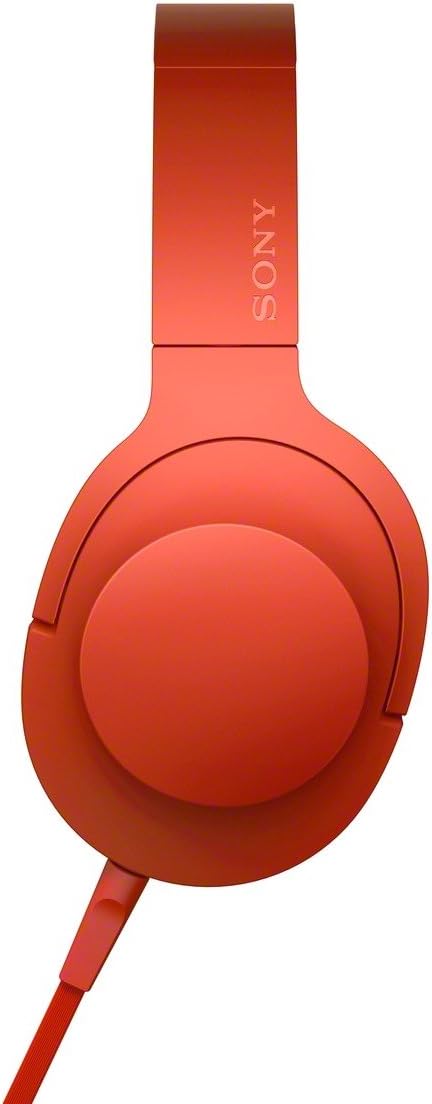 Sony hear on Premium Hi-Res Stereo Headphones (wired), Cinnabar Red