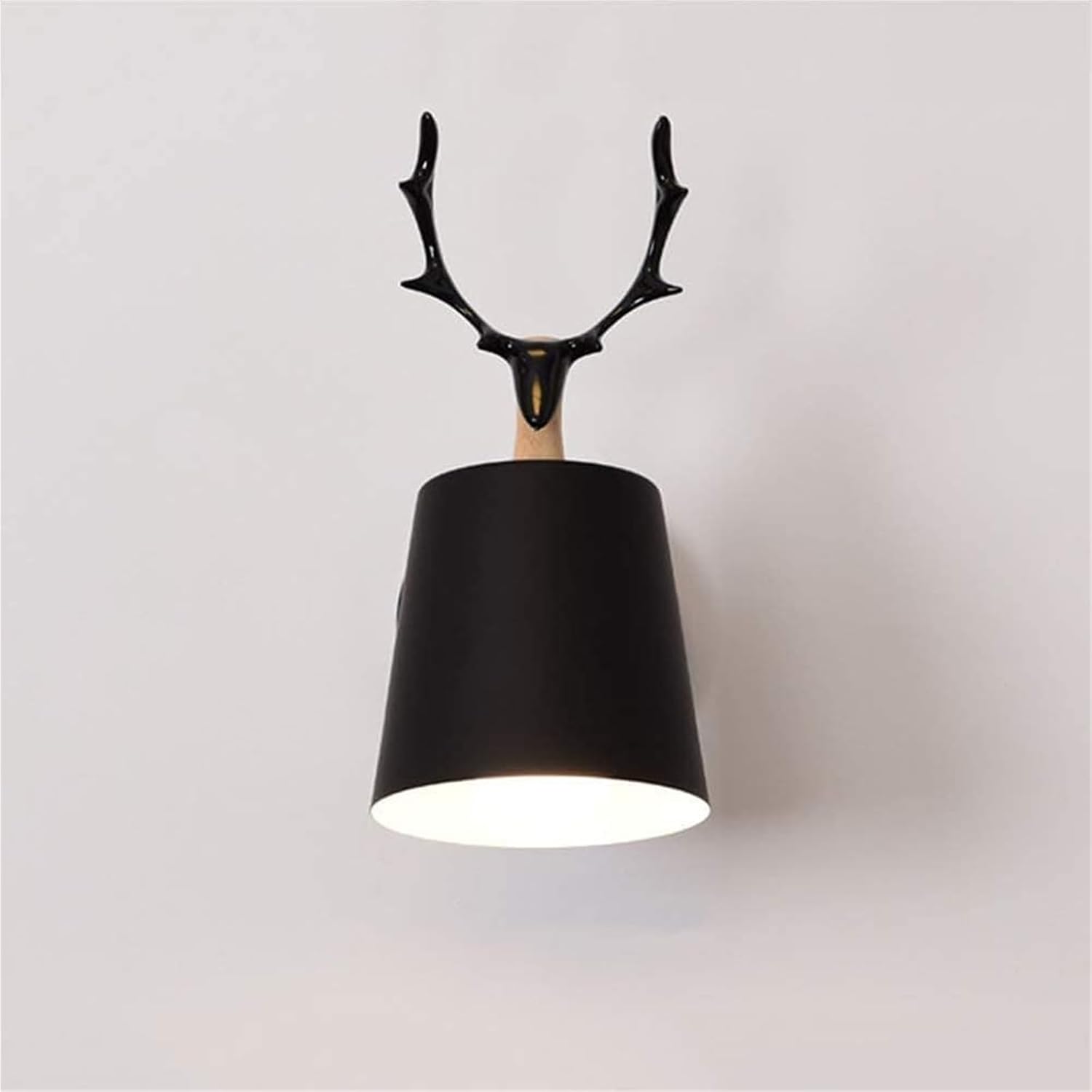 Wall Light Modern Wall Lamp Black Wrought Iron Shade Simple Wall Mount Light Indoor Sconces Home Decor Lamp Chandelier Light Fixture(Black)