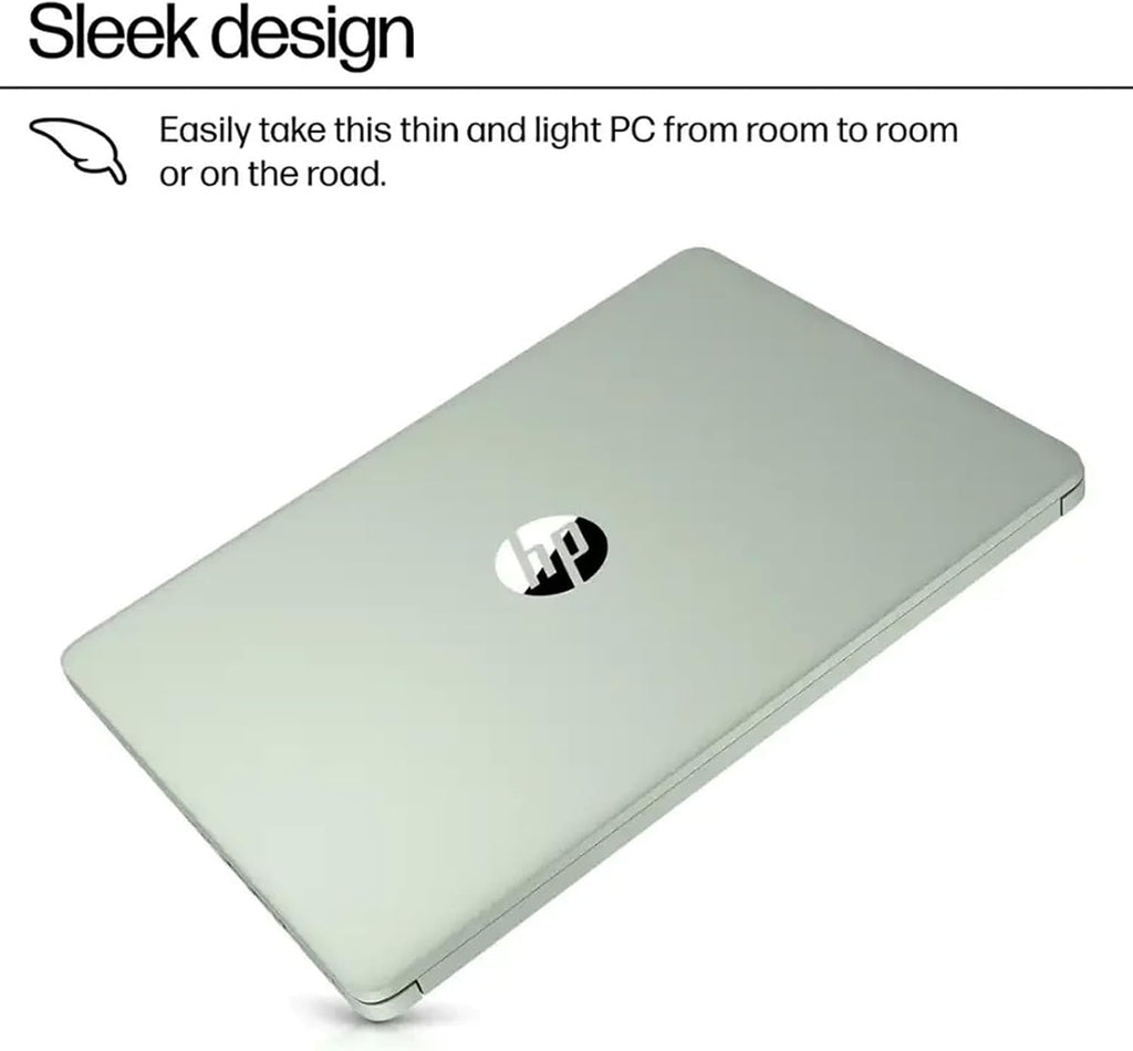HP 2025 Student Business Laptop Computer - w/1 Year Office 365, 16GB RAM, 128GB UFS & 256GB SD Card, Ai Copilot Intel 4-Core Processor, HD Display, Windows 11 Pro(Green)