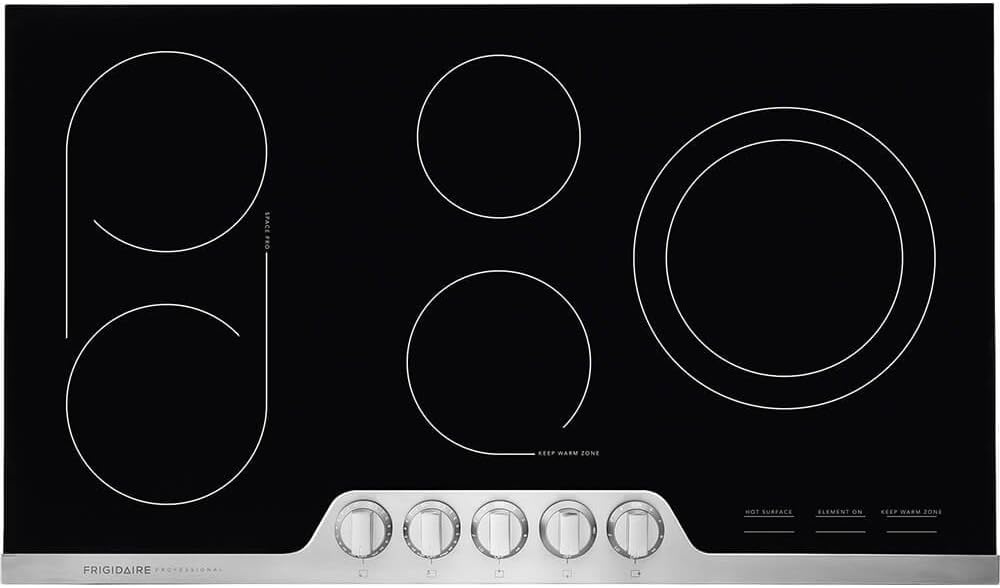 Frigidaire Professional 36 Inch Electric Range, Ceramic Glass Cooktop 5-Burner Flat with Stainless Steel Trim, FPEC3677RF