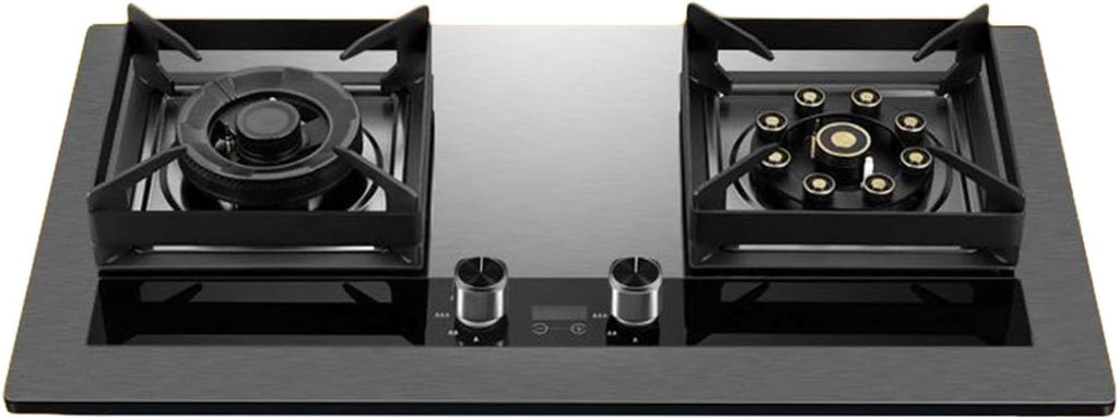 NIKKHO Gas Stove,NG/LPG Convertible,Stainless Steel 2 Burners Gas Stoves Cooktop with Thermocouple Protection Gas Cooktop,Suitable for Apartments,Indoor,5.2KW/17742.4BTU (Color : LPG)