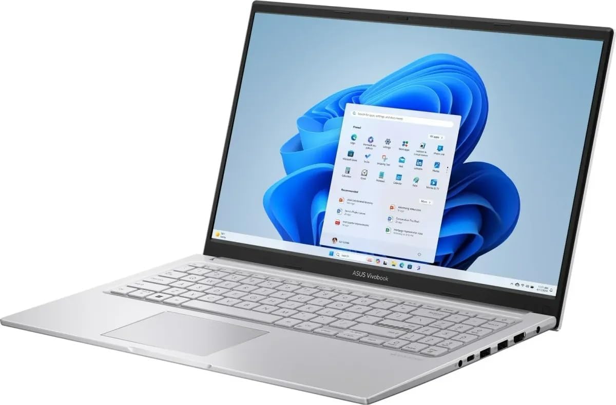 ASUS VivoBook 15 High Performance Laptop in Silver Intel 10-core i5 up to 4.2Ghz 12GB RAM 512GB SSD 15.6in FHD Web Cam HDMI W11 (F1504S – Renewed)