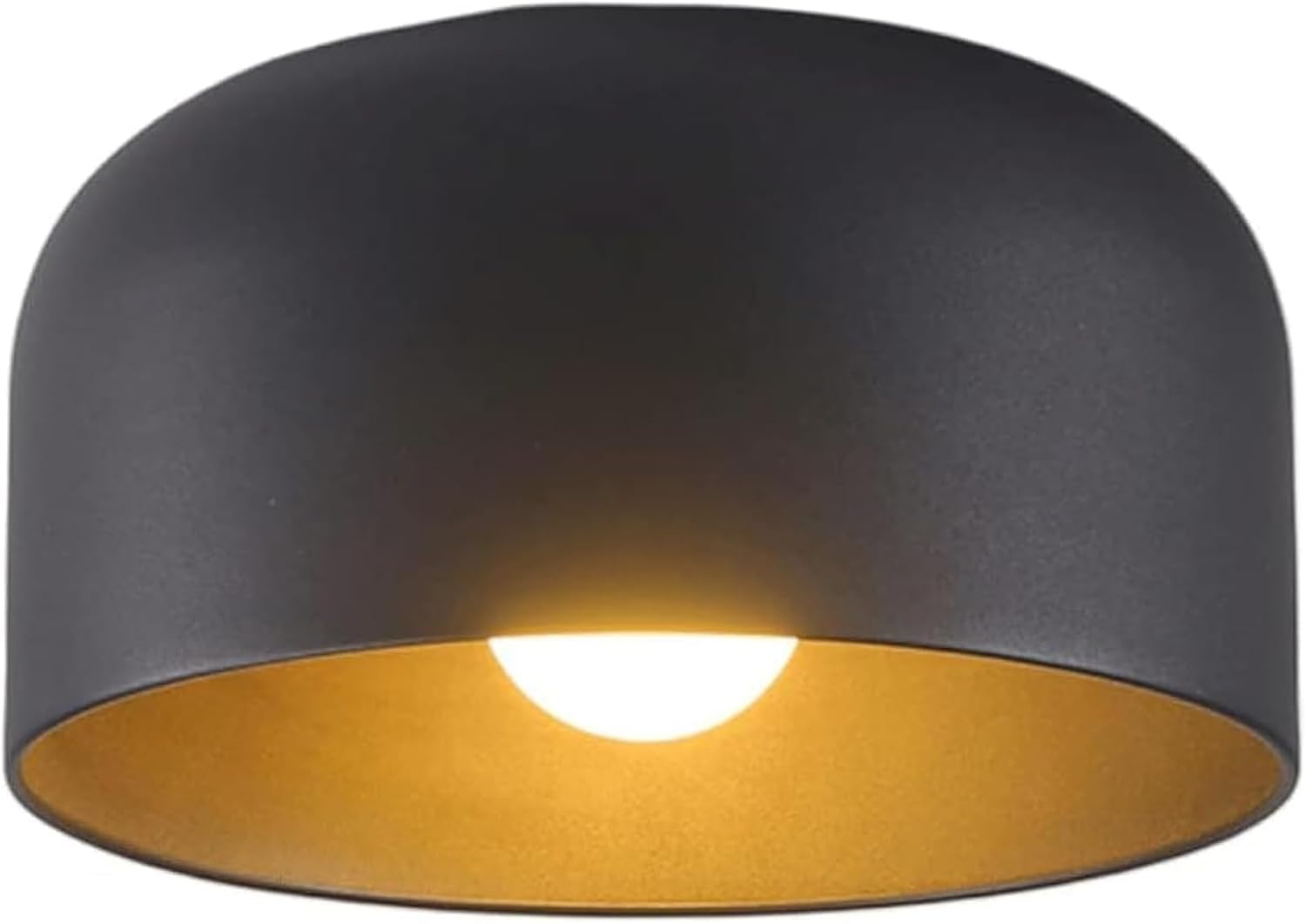 Flush Mount Round Wrought Iron Close to Ceiling Lights, Ceiling Light Fixture for Bedroom, Dining Room, Corridor, Decorative Chandelier Lamp for Modern Home Interior(Black)