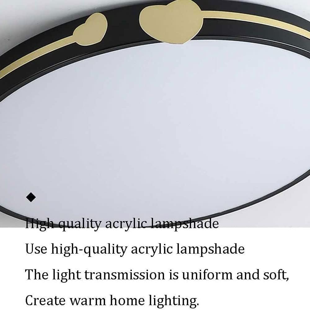 Japanese Style Wrought Iron Ceiling Lamp 3-Color Dimming Ceiling Light Black Flush Mount Ceiling Light Living Room Bedroom Corridor Decorative Lighting Fixtures