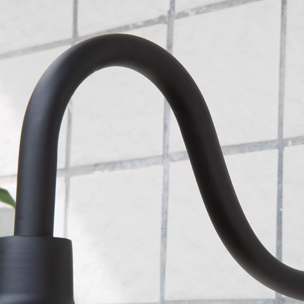 Wall Light Wall Lighting Loft Retro Industrial Wind Pot Cover Wall Lamp Black Gooseneck Retro Wall Lighting Fixtures Wall Sconces Simple Wrought Iron Wall Light for Aisle C,Noir