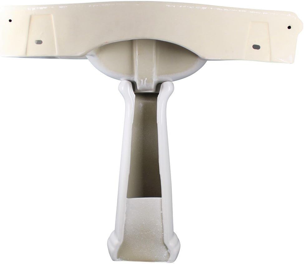 Renovators Supply Manufacturing Darbyshire 34'W x 22.5' D x 32' H Large Bathroom Pedestal Sink. Vitreous China with Overflow, 8 in. Widespread Faucet Holes