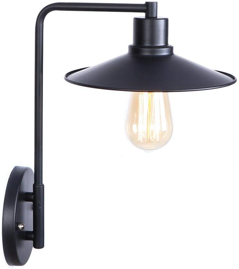 Wall Mounted Light Retro Metal Wall Lamp Vintage Industrial Wrought Iron Wall Light Sconce for Restaurant Living Room Bathroom Clothing Store Bedside Wall-Mounted Lighting Reading Light