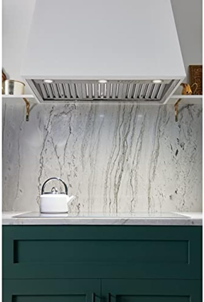 GE Profile Smart Range Hood Insert | 30 Inch Kitchen Exhaust Fan with 4 Speeds, Dimmable LED Lights | Wifi Connectivity & Smart Home Kitchen Essentials for Frequent Cooks | 610 CFM | Stainless Steel