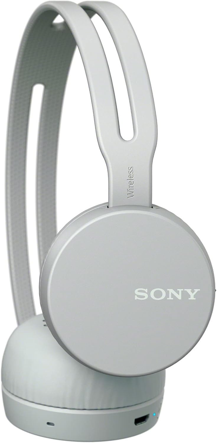 Sony WH-CH400 Wireless Headset/Headphones with mic for phone call, Gray