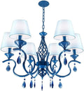 Wall Lighting Fixtures American Style Minimalist Candle Chandelier European Style Vintage Crystal Pendant Light Wrought Iron Ceiling Lighting Fixture Lamp for Dining Room Bathroom Foyer Living Room(Bl
