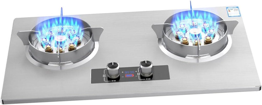 Gas Cooktop,29003 BTU Stainless Steel Gas Stove,Home Tabletop/Built-in Two Burners,Easy to Clean,Flameout Protection(LPG)(NG) (Size : LPG), 18648