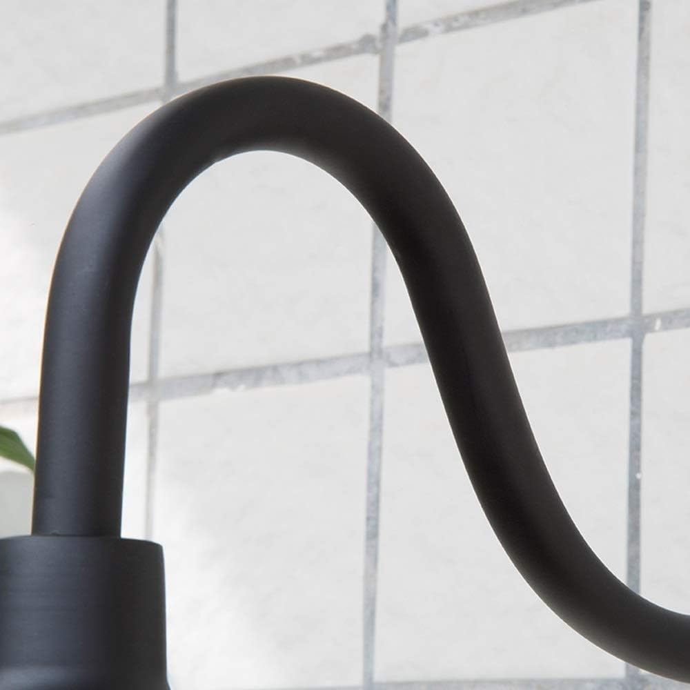 Modern Wall Mount Lamp, Loft Retro Industrial Wind Pot Cover Wall Lamp Black Gooseneck Retro Wall Lighting Fixtures Wall Sconces Simple Wrought Iron Wall Light for Aisle Corridor Warehouse B