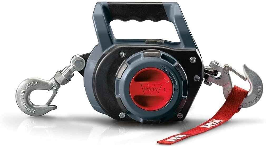 WARN Drill Winch 750 lb Capacity Portable Drilling Winch with 30 ft Steel Rope, Fairlead, Hook – Corded Electric Drill Powered Pulling Winch for Trucks, ATVs, UTVs, Trailers, & Off-Road Recovery