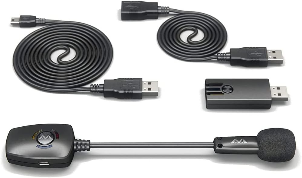 Antlion Audio ModMic Wireless Attachable Boom Microphone for Headphones - Compatible with PC, Mac, Linux, PS4, Any USB A Type