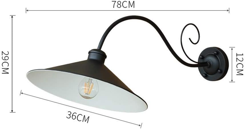 European wall light American Tradition S Shape Black Finish Outdoor Waterproof Wall Lamp Fixture - Exterior Glass Lantern Wrought Iron Metal Garden Wall Sconce Fixture E27 Edison Doorway Porch ,Modern