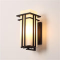 Retro Wall Sconce Waterproof Wall Lamp Metal and Glass Wall Light Fixture E27 Black Wrought Iron Decorative Lighting for Bedroom Aisle Corridor Indoor/Outdoor