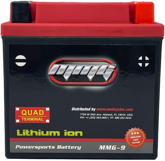 MMG YTX14AHX Lithium-Ion Sealed Activated Powersports Battery 12V CCA 240 Quad Terminal, Replaces YTX14AH-BS YTX14AH YTX14AHL-BS YTX14AHL (MMG9)