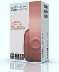 X Beat Wireless Foldable Headphones with Zip Case Rose Gold