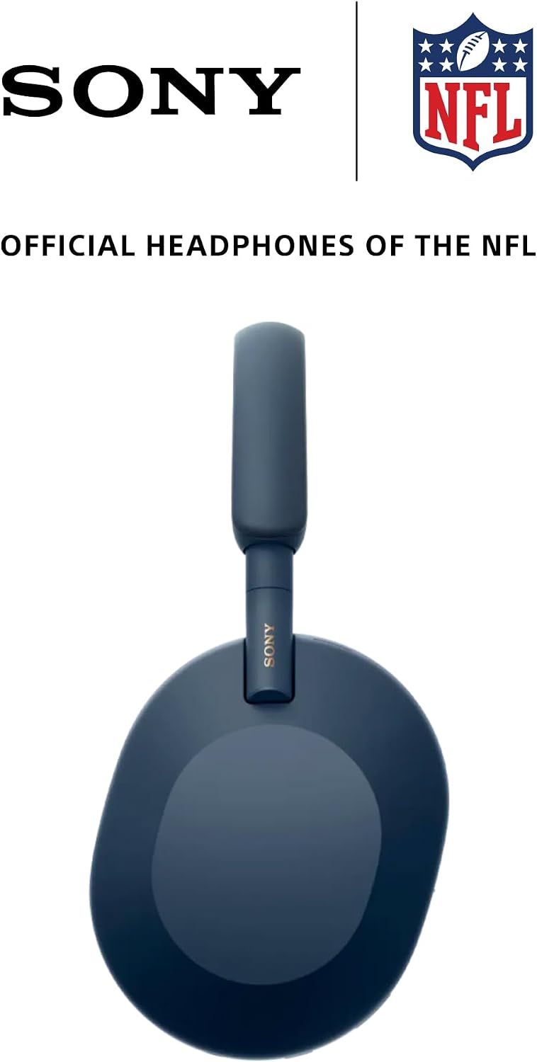 Sony WH-1000XM5 Wireless Industry Leading Headphones with Auto Noise Canceling Optimizer, Crystal Clear Hands-Free Calling, and Alexa Voice Control, Midnight Blue WH1000XM5 (Renewed)
