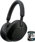 Sony (Refurbished WH1000XM5/B Wireless Industry Leading Noise Canceling Headphones Black Bundle with 2 YR CPS Enhanced Protection Pack (Renewed)