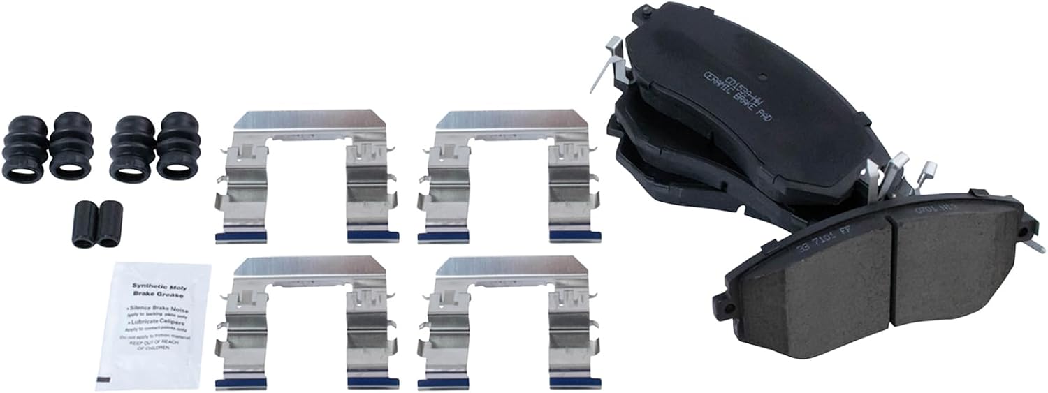 TRQ Front and Rear Brake Pad and Rotor Set Ceramic Compatible with 2012-2016 Subaru Impreza