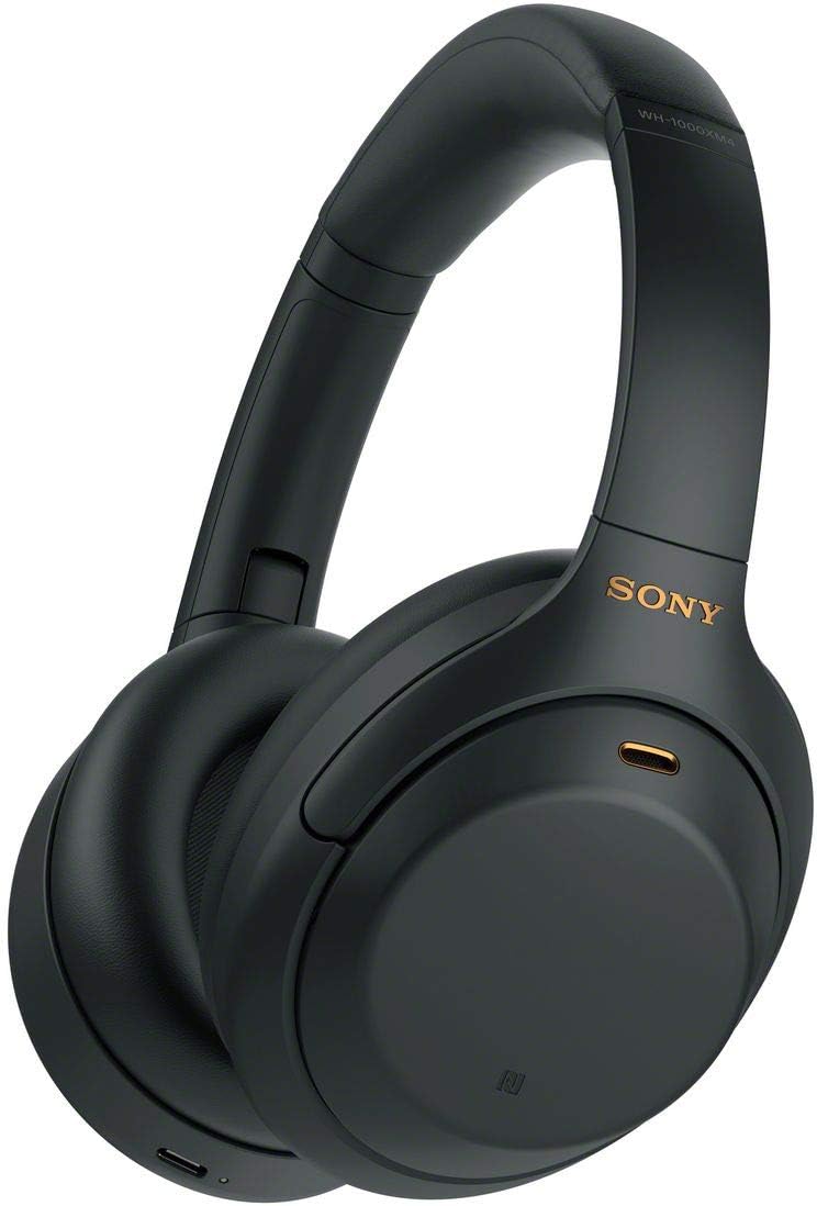 Sony WH1000XM4 Best Premium Wireless Noise Cancelling Headphones - Built-in mic for Calls - Compatible with Alexa - 30hr Battery - Includes Premium Carrying Case, in-Flight Adapter, Aux Cable - Black