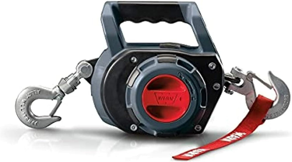 WARN Drill Winch 750 lb Capacity Portable Drilling Winch with 30 ft Steel Rope, Fairlead, Hook – Corded Electric Drill Powered Pulling Winch for Trucks, ATVs, UTVs, Trailers, & Off-Road Recovery