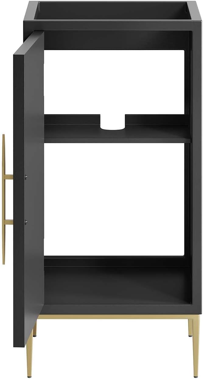 Modway Awaken Bathroom Vanity Cabinet, 18', Black
