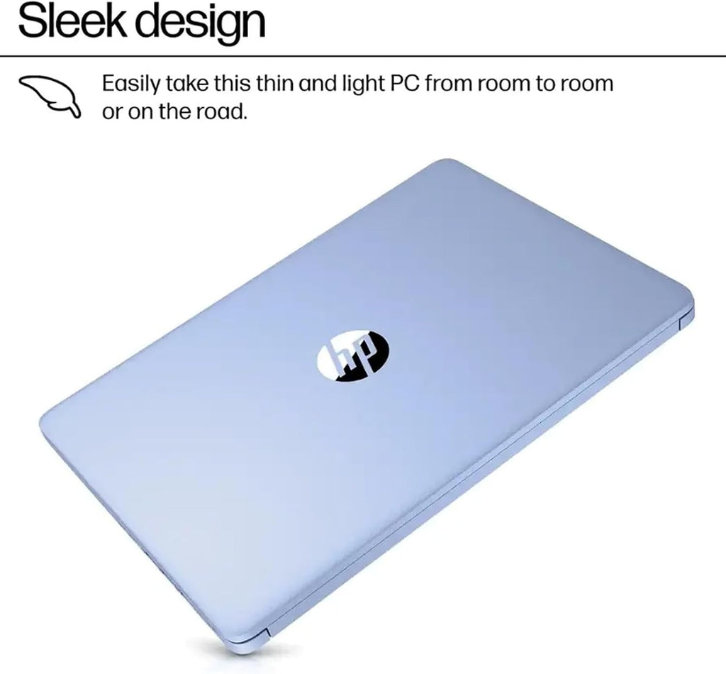 HP 2025 Student Business Laptop Computer - w/1 Year Office 365, 16GB RAM, 128GB UFS & 256GB SD Card, Ai Copilot Intel 4-Core Processor, HD Display, Windows 11 Pro(Blue)