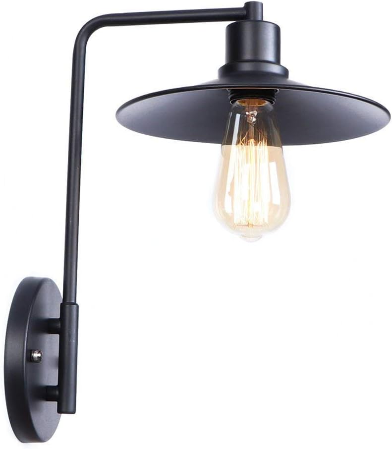 Wall Mounted Light Retro Metal Wall Lamp Vintage Industrial Wrought Iron Wall Light Sconce for Restaurant Living Room Bathroom Clothing Store Bedside Wall-Mounted Lighting Reading Light