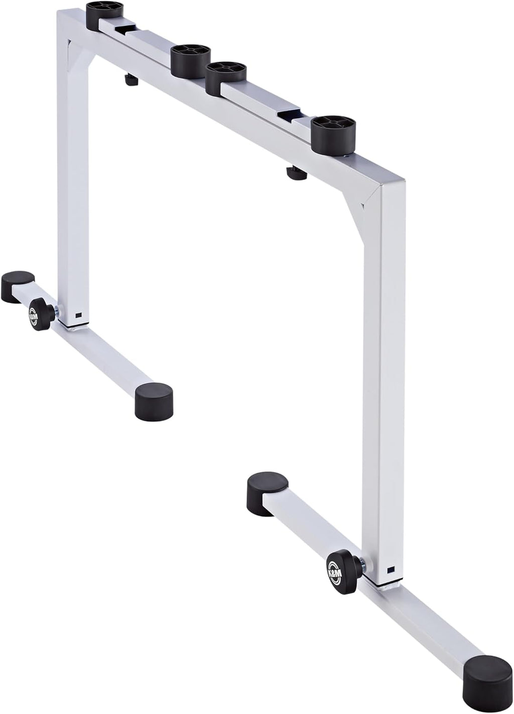 K&M - Konig & Meyer 18810.015.76 Table Style Keyboard Stand Omega - Sturdy Heavy Duty Adjustable Frame - Folds Flat Portable - Fits Piano and Electric Keyboards - For Adult and Youth Musicians - White
