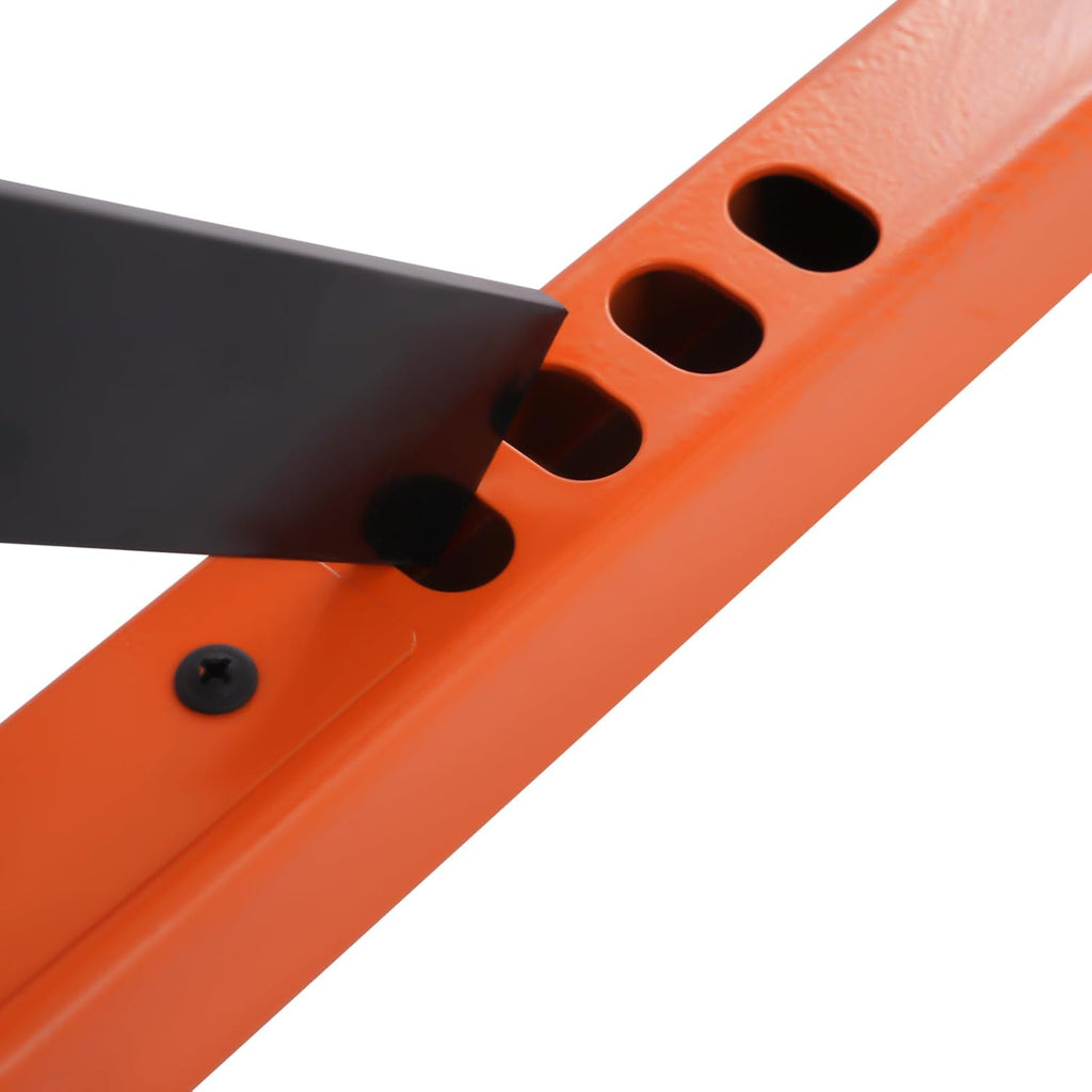 Lawn Mower Lift, 29 Inch Lawn Mower Lift Tool Adjustable Movable Lawn Mower Lift Solid Carbon Steel Lawnmower Lifting Machine for Riding Lawn Mower, Zero Turn Lawn Mowers (500lbs Hydraulic Orange)