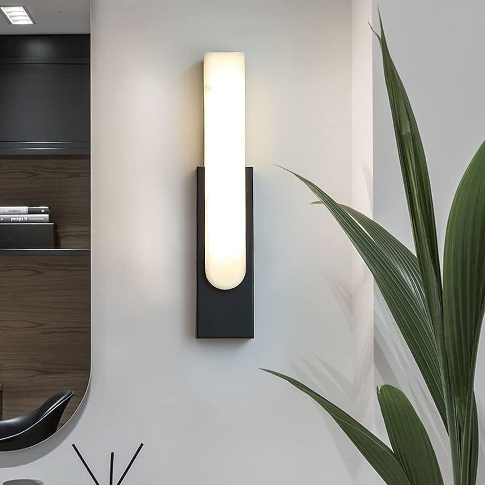 Modern Wall Sconce Wrought Iron Marble with Headboard Loft Lounge Bathroom,Luxury