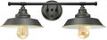 Wall Mounted Light E27 Black Double Wall Light Vintage Industrial Wrought Iron Metal Wall Lamp Retro Fisherman Hat Wall Sconce Creative Lighting Fixtures for Bathroom Living Room Reading Light