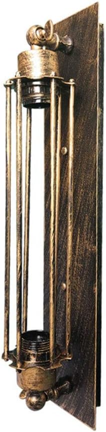 Modern Wall Mount Lamp, Industrial Loft Indoor Wall Sconce Lighting Retro Industrial Wind Wrought Iron Flute Wall Lamp Light Fixture E27 Wall Light Lantern fo(Brass)