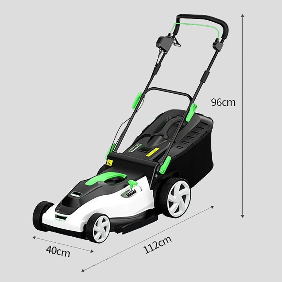 Hand Push Electric Lawn Mower, Plug-in Household Garden Lawn Mower, 6-Speed Adjustable, 30L-50L Large Capacity Grass Collection Box,1600w,20 Meter line