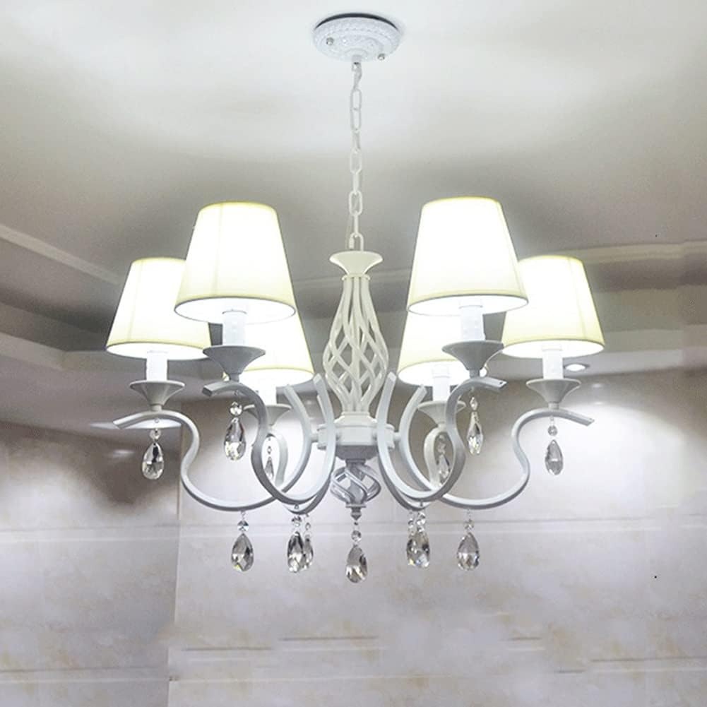 Industrial Pendant Light American Style Minimalist Candle Chandelier European Style Vintage Crystal Pendant Light Wrought Iron Ceiling Lighting Fixture Lamp for Dining Room Bathroom Foyer Living Room