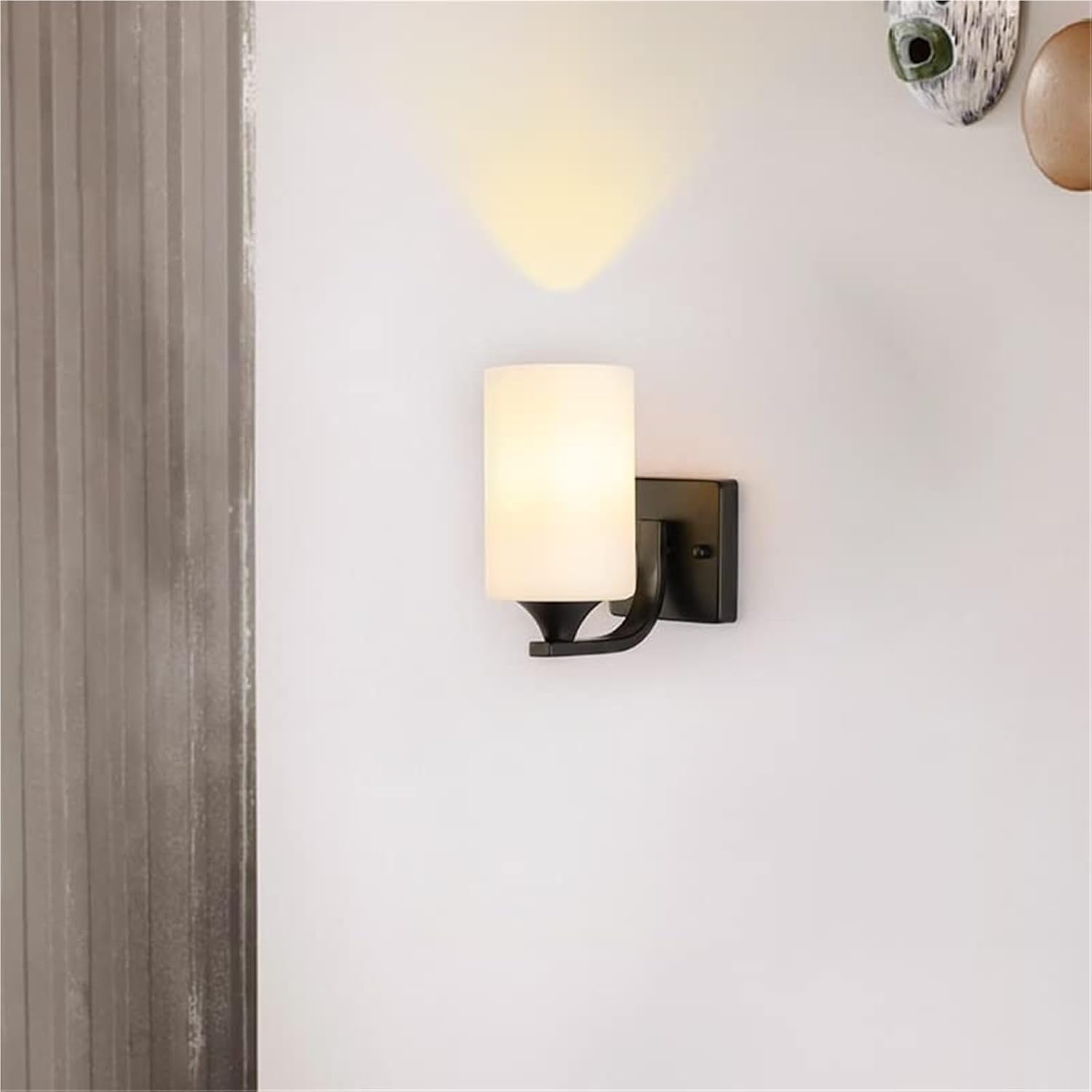 1/2-Light Modern Wall Sconces, Mid-Century Indoor Wall Lamps with Wrought Iron Painted Body, Vintage Industrial Vanity Wall Light Fixture for Bedroom, Living Room, Hallway, Bathroom(7.1in)