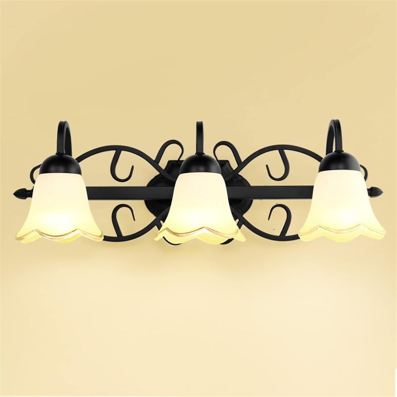 Wall Lamp European Wall Light Mirror Light Compatible with Bathroom - American Black Finishing Fixture Wall Lamp, Wrought Iron Wall Light ?, Wall Light