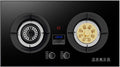 Gas Stove,17760 BTU Tempered Glass Tabletop/built-in Gas Cooktop 2 Burners,Pulse Ignition,Suitable for Home and Commercial Use,LPG/NG (Size : LPG)