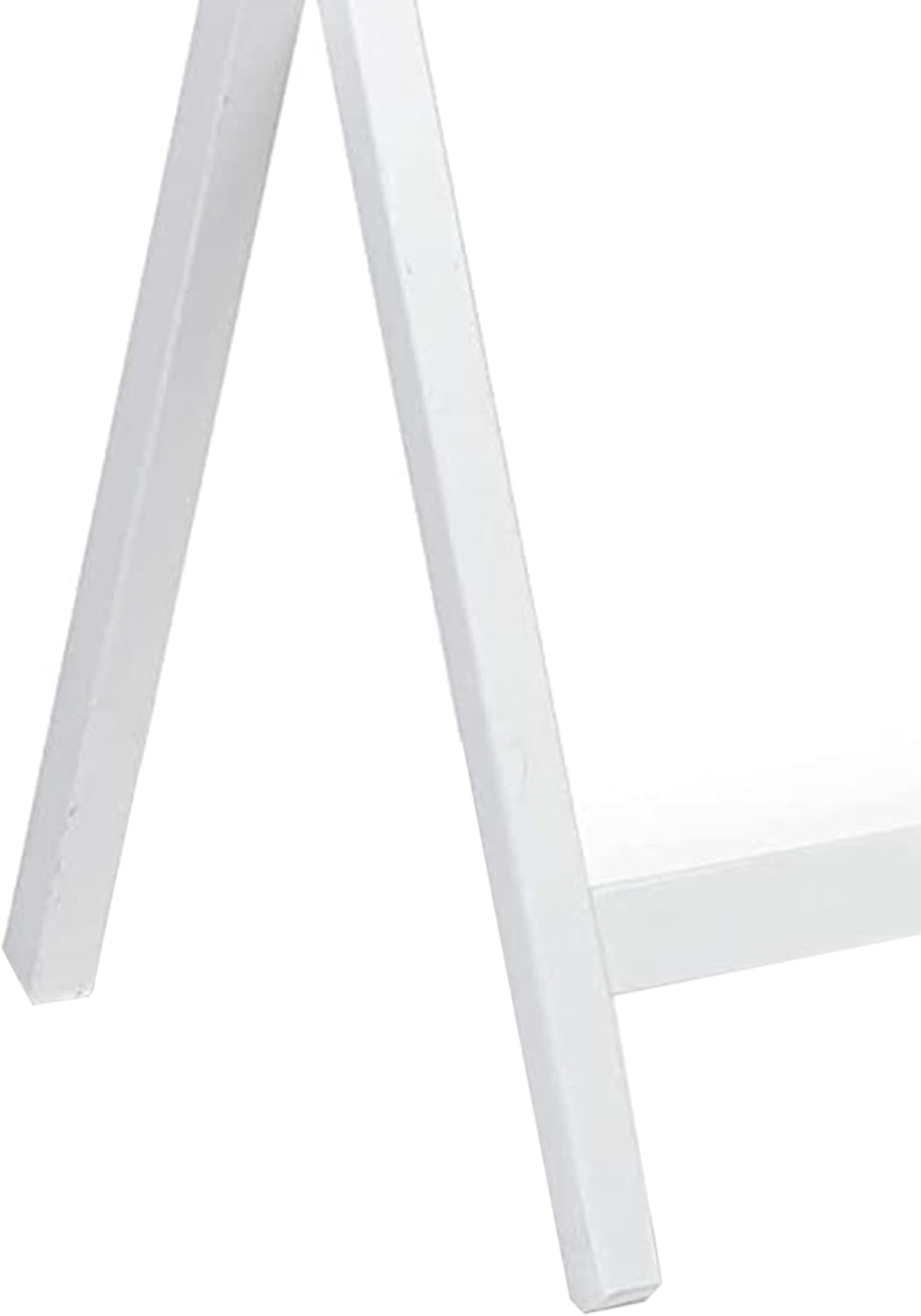 PJ Wood Conventional Solid and Sturdy Wood Construction Portable Folding TV Snack Tray Table Desk Serving Stand, White (8-Piece Set)