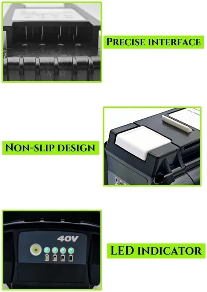 LINGYUE 40V 6.0AH High Performance Replacement Lithium-Ion Battery Compatible for Ryobi Lawn Mowers Power SourceOP4040 OP4050