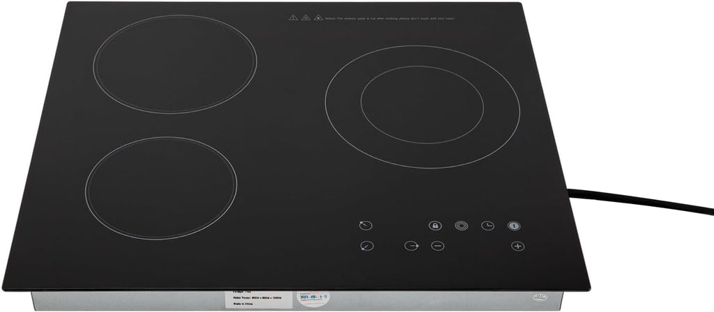 Countertop Electric Cooktop 3 Burner, Ceramic Stove, 110v Electric Stove Top Built-In Touch Control for Kitchens, Snack Bars, Hotels,Restaurants (3 Burner)