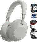 Sony WH1000XM6/S Best Wireless Noise Canceling Headphones Platinum Silver Bundle with in-Ear Headphone (Colors May Vary), Headphone Case, Converter Adapter and 2 YR CPS Enhanced Protection Pack