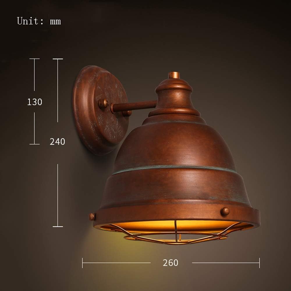 Vintage Industrial Wrought Iron Wall Lamp - Retro Black Wall-Mounted Lantern for Bedroom, Living Room, Bathroom, and Hallway(Black)