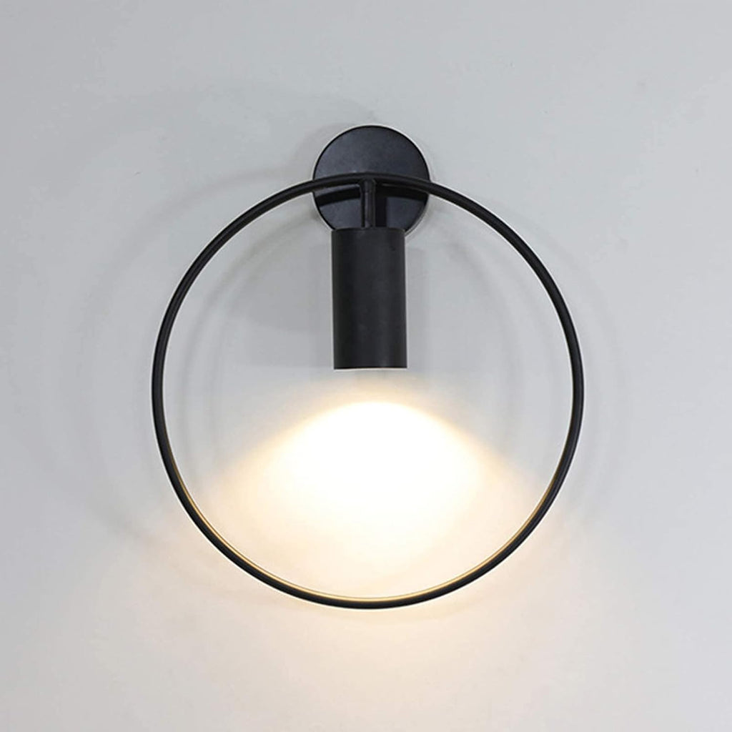 Bathroom Dresser Wall Lamp Wrought Iron Lamp Body,Ring LED Wall Sconce, d LED Wall Lights Fixture Wall Decor,Kitchen Bedroom Living Dining Rooms Corrido Lighting Fixtures