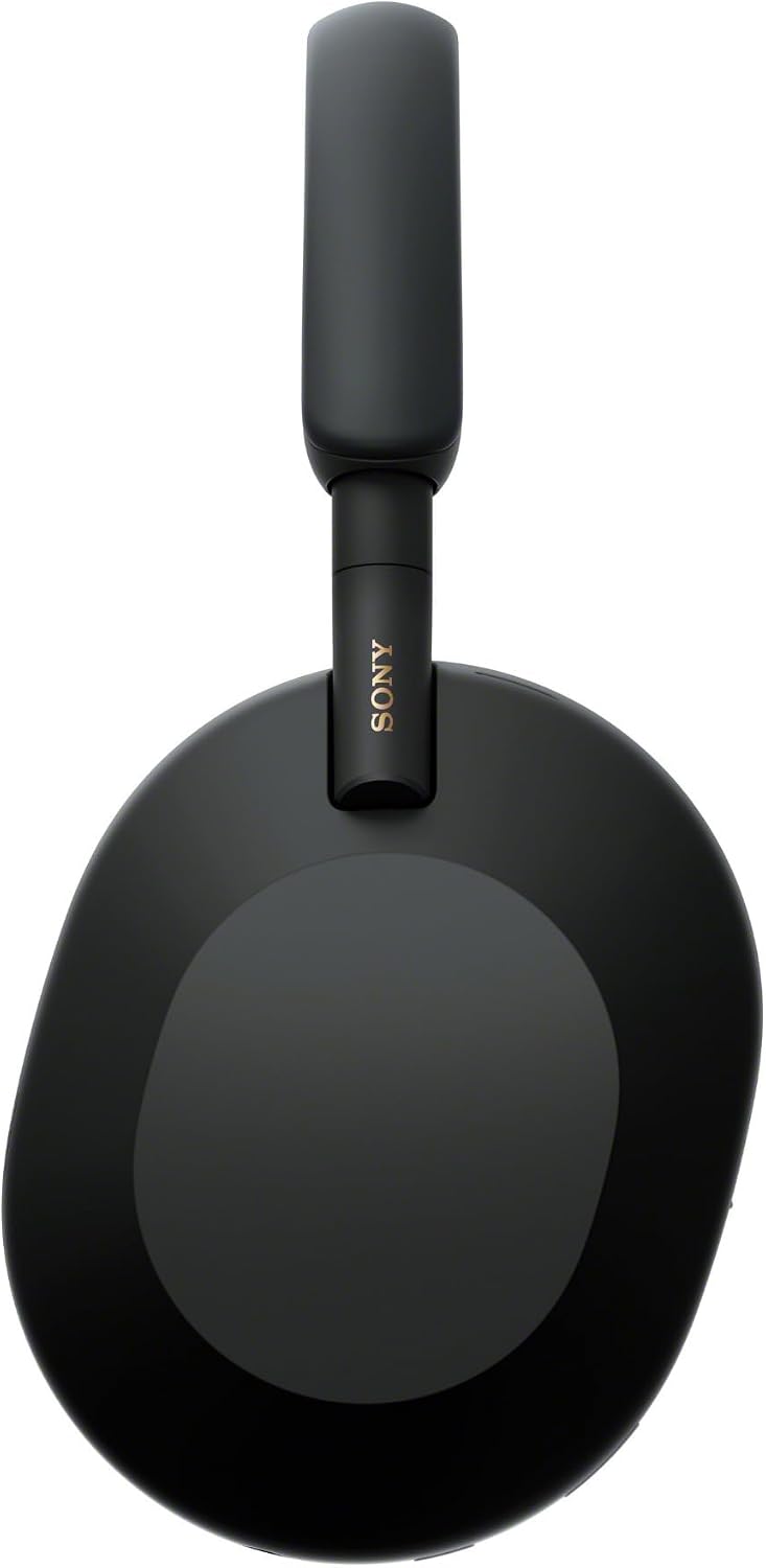 Sony WH-1000XM5 Wireless Noise Canceling Over-Ear Headphones (Black) Bundle with Rechargeable Clip-On Light (2 Items)