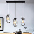 Chandelier Light Vintage Metal Cage Pendant Light Retro Industrial Hanging Lamp Black Wrought Iron Ceiling Chandelier E26 Bulbs Fixture for Dining Room Restaurant Living Room Bedroom Bar Hanging Ceili