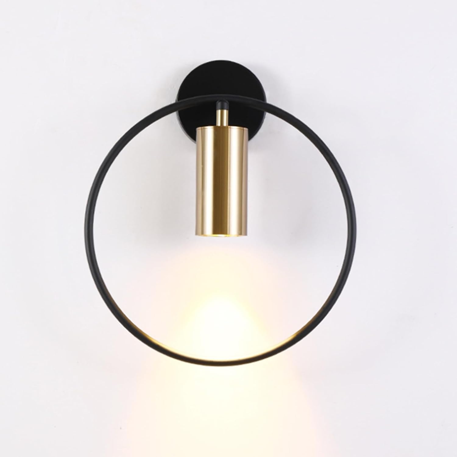 Bathroom Dresser Wall Lamp Wrought Iron Lamp Body,Ring LED Wall Sconce, d LED Wall Lights Fixture Wall Decor,Kitchen Bedroom Living Dining Rooms Corrido Lighting Fixtures