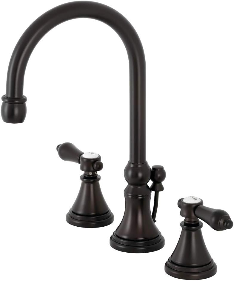 Kingston Brass KS2985BAL Heirloom Widespread Bathroom Faucet, Oil Rubbed Bronze, 13.63 x 6.31 x 11.5